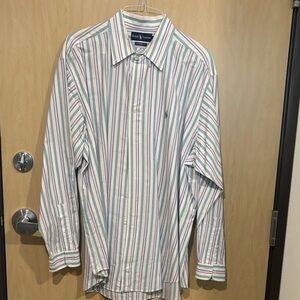 Ralph Lauren Men's Pastel Striped Button-Down Shirt